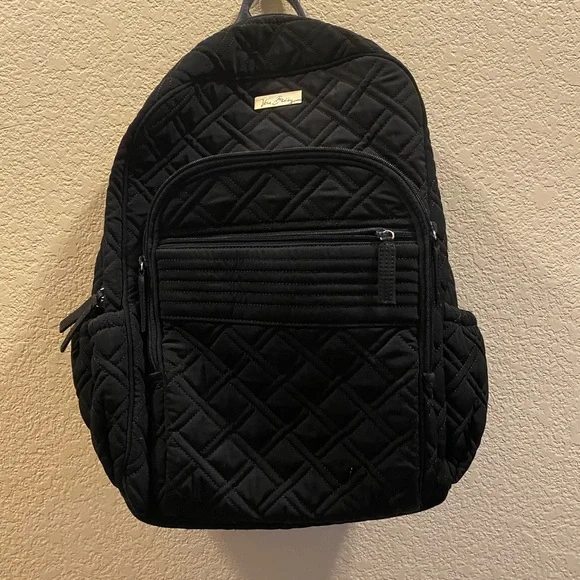 Vera Bradley Black Quilted Backpack - Picture 1 of 6